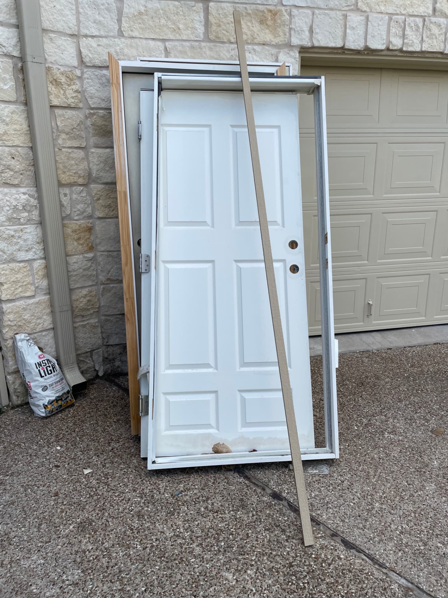 Doors and trim ready for removal